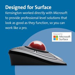 Kensington Expert Mouse® Wireless Trackball Mouse, Easy Finger Control, Precision and Smooth DiamondEye™ Optical Tracking, Ergonomic and Ambidextrous Comfort Design for Windows, PC and Mac (Black) image 2