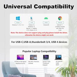 Wavlink USB 3.0 to Dual HDMI UHD Universal Video Graphics Adapter Supports up to 6 Monitor displays, 4K@30Hz and 1080@60Hz External Video Card Adapter Support Windows,Mac, Chrome OS, Android 7.1 Above image 1