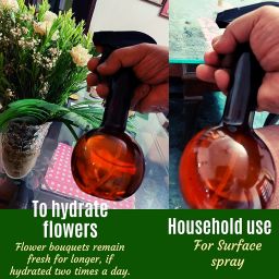 greenloop Spray Bottles, Set of Two Spray Bottles 400ml Each, Amber & Green Colour, Strong PET, with Trigger Spray, Two nos image 4