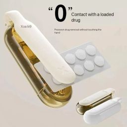 Homecloud 2 in 1 Portable Easy Pill Extractor & Layered Organizer, Weekly Pill Organizer, Compact and Portable Daily Pill Box Easy to Open, Pill Case for Medicine/Vitamin/Fish Oil/Supplements (Transparent, Pack Of 2) image 1