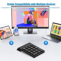 USB Number Pad Numpad Numeric Keypad 18 Key Number Keypad Mini Keyboard for Laptop PC Computer Notebook ChromeBook Surface Desktop Accessories Financial Tax Accounting Office Tool Gadgets image 4