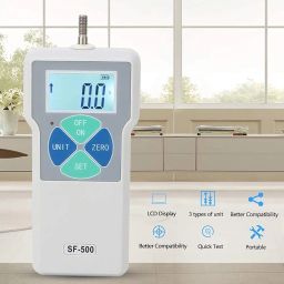 Force Gauge SF-500 LCD Screen Portable Push-Pull Tester Meter Digital Sensor 500N 100-240V Overload Protection (Indian Plug) image 1