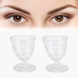 Round Jal Neti Pot & Eye Wash Cup Set | Helpful in Sinus, Lightweight Round Style Neti Lota with Eye Wash Cup & Neti Sutra Cotton | Pack of 4| 1 Neti Pot, 2Eye Wash Cup, 1Neti Sutra | Combo Pack image 3