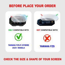ERODIAN Meter Display Screen Protector, Meter Guard For FZ-S Hybrid Bikes | Scratch Resistant | Water Resistant | HD Clear Vision (1-Free Random 6 inch Keychain) image 2