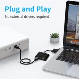 ETZIN VGA to HDMI VgA Adapter, 1080P Splitter (1 in 2 Out) for Computer, Desktop, Laptop, PC, Monitor, Projector (VGA to HDMI VGa)-(EPL-290TC) image 5
