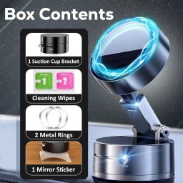 HUMBLE Integrated Folding & Extendable Magnetic Phone Mount – Desk Holder with Suction Cup Base | Hands-Free Mobile Stand for Car, Desk, Gym & More | Shockproof & Secure Fit- MH03 (Black) image 5