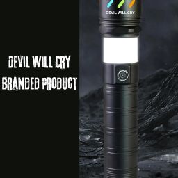 devil will cry Long Range Rechargeable Torch with 4 Modes | Center Light & 2 Side Modes | World's Brightest LED Flashlight image 5