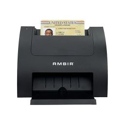 Ambir Card Scanner PS670ST-AS High Speed Single Sided Vertical USB Powered Card Scanner for Windows PC image 1