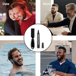 JASYXO 4 Tip Beard Pen for Men – Natural Look Beard & Brow Filler with Dual-Ended Brush, Sweatproof Beard Pencil for Fuller Beard Appearance image 5
