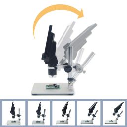 G1200 Digital Microscope 7 Inch Large Color Screen Large Base LCD Display 12MP 1-1200X Continuous Amplification Magnifier with Aluminum Alloy Stand image 2