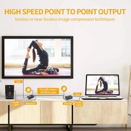 Ruhza VGA Extender Adapter, Video Extenders Over Cat5e/6 Ethernet Cable with Audio Support up to 100M (328ft/100m, Sender+Receiver) (100M VGA Extender Adapter) image 5