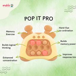 MABLE Pop it Pro Game, Fidget Toy with Music for Kids Girl and Boy, Four Modes and Electronic Speed Push Game for Stress Relief and Brain Exercise, Ideal for 3+ Years image 4