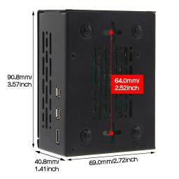 Geekworm PCIe Metal Case P579 for Raspberry Pi 5 Support X1001/X1004/X1003/X1015/X1000/M901& Raspberry Pi 5 Active Cooler image 3