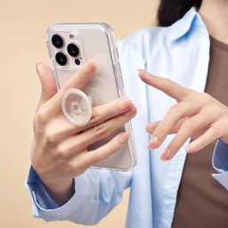 PopSockets Translucent Phone Grip with Expanding Kickstand - Clear Glitter image 3