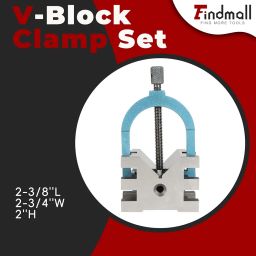 findmall 2-3/8 L X 2-3/4 W X 2 H Precision V-Block & Clamp Set image 1