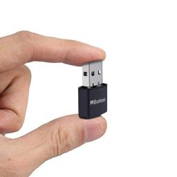 iBall Baton 300M Wireless-N Mini USB Adapter iB- OS Compatible - WinXP / Win7 / Win8 I USB 2.0 I MAC OS 10.10*I - Black image 1