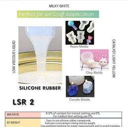 LSR2 Liquid Silicone Rubber for Resin Art Craft, POP & Clay Mold Making Applications (LSR2 FAST-500GM) image 1