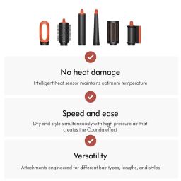 Dyson Airwrap i.d. App Connected Intelligent Multistyler|Personalize Curl Sequence|6 in 1|Dry|Curl|Shape|Smooth|Hide Flyaways|No Heat Damage|7 Styling, 3 Speed & 3 Heat Settings|2 Year Warranty (Vinca Blue/Topaz) image 3
