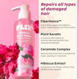 PLIX - THE PLANT FIX Hibiscus Bond Repair Advanced 10-in-1 Serum, Shampoo & Conditioner | Repairs Molecular Structure & Reduces Breakage | FiberHance™ & TechnoHYAL Hair Complex image 3
