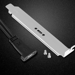 USB 3.1 Type C Front Panel Header Extendsion 50Cm Cable,Type E to USB C Connector with PCIe Full Height Bracket image 5