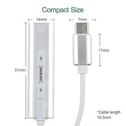 XIKKART External Sound Card, Aluminum Alloy Type C External Sound Card Adapter 3.5mm for Mobile Phone Computer Live Sound Card for Singing Recording Live Broadcast (Type-C) image 3