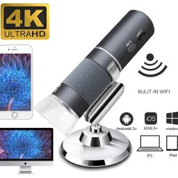 Mini USB Digital Handheld Microscope Wireless Endoscope Camera with 40 to 1000X Magnification Phone Suction, Metal Stand, Set of 8 LED and WiFi Compatible with iPhone iPad Mac Window Android image 5