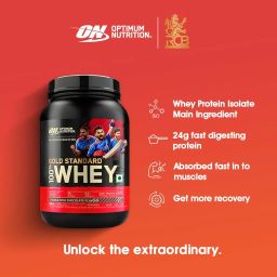 Optimum Nutrition (ON) Gold Standard 100% Whey Protein Powder 2 lbs, 907 g (Double Rich Chocolate), for Muscle Support & Recovery, Vegetarian - Primary Source Whey Isolate image 3