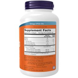 NOW Foods Omega-3 Fish Oil, Molecularly Distilled 200 Softgels image 1
