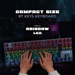 Cosmic Byte CB-GK-26 Pandora TKL Mechanical Keyboard Upgraded with Swappable Outemu Red Switches & Rainbow LED (Black/Grey) image 3