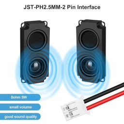 MakerHawk 2pcs Ar duino Speaker 5 Watt 8 Ohm Double Cavity Mini Speaker Full-Range Cavity Advertising Machine Small Speaker 3.3V 5V with JST-PH2.5mm-2 pin Interface image 2