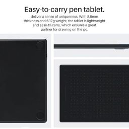 Huion Inspiroy RTP 700 Graphics Drawing Pen Tablet |Support- MacOS, Windows & Android | Working Area (11 x 6.875 inch), Battery-Free Stylus PW400| 6 Programmable Touch Keys & 1 Touch Strip|(Black) image 4