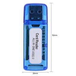 Branded Original 4 in 1 USB 2.0 Card Reader Supported Memory Cards for Compatible with Micro SD, Mini SD, SD, SDXC, Micro M2, Memory Stick (Multi Colour) (Pack of 1) image 4