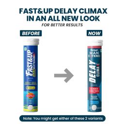 Fast&Up Man Extend | Testofen® Fenugreek Extract |Nitric Oxide Booster + Energizing Blend | Shatavari | Brahmi| Helps Improves Vitality & Stamina | Pack of 20 Effervescent (Peach Flavour) image 1