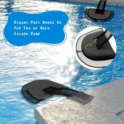 Busnacty 2-Pack Animal Saving Escape Ramp - Frog Floating Ramp Rescues, Pool & Spa Accessories & Tools, Saving All Small Animals Entering The Pool (Black) image 5