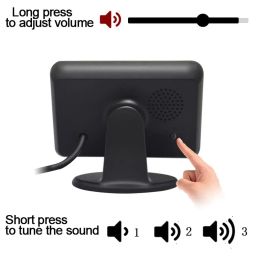 ELSNU Rear Parking Sensor for Car Garage Backup Radar Kit Vehicle Parktronic Reverse Auto System with 4 Ultrasonic Distance Detection Voice Reverse (Black) image 3