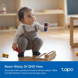 Tapo TP-Link C222 2K QHD 1440p 4MP Pan/Tilt AI Smart Home Security Wi-Fi Camera| Works with Google Home and Alexa | 360º Ethernet/Wi-Fi Connection | Two-Way Audio| Advanced Night Vision image 2