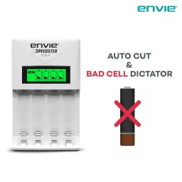 ENVIE® (ECR-011) Speedster Fast Charger for AA & AAA Rechargeable Batteries with LCD Display Indicator & Auto Cut Charging - Charges 4 Batteries at a Time image 5