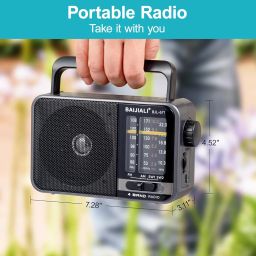Portable Radio AM FM, Transistor Radio AM FM Radio Portable with Loud Speaker, Small Radio Battery Powered or DC USB, Suitable for Indoor, Outdoor and Emergency Use(BJL-671) image 3