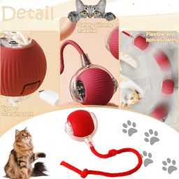 Chewie Rolling Ball, Interactive Cat Toys Rolling Ball, Dog Toy Indestructible, Interactive Dog Ball Toy with USB Rechargeable, Smart Automatic Rolling Ball for Small, Medium Dogs image 2