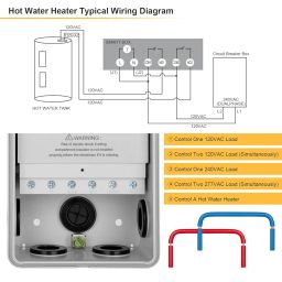 Suraielec Pool Timer, 7-Day Programmable Digital Box Timer Switch, 40 AMP, 2HP, 120, 240, 277 VAC, Outdoor Indoor Heavy Duty Pool Controller Timer Box for Pool Pump, Water Heater, Powerful Appliances image 2