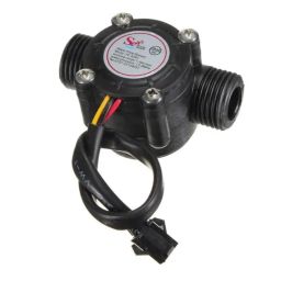 Robodo 1/2'' Water Flow Hall Sensor Control Switch Fluid Flow Meter Flowmeter Counter 1-30L/min Compatible with iduino YF-S201 (White or Black) image 2