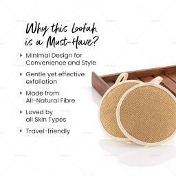 Fabskin Loofah Jute Body Scrubber For Bathing | Bath Scrub | For Men & Women | Made of Natural Organic Jute Fabric | Exfoliating & Deep Cleaning - Pack Of 2 image 2
