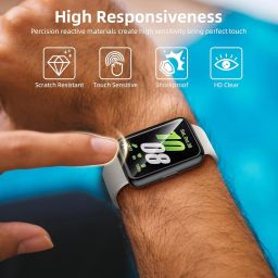 OpenTech Hard Silicone Protection Case Cover with Attached Screen Protector Compatible for Samsung Galaxy Fit 3 Full Coverage (Black) image 3