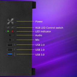 MegaDesk RGB-X All-in-One Desktop Computer Set, i5 6th Gen, 16 GB RAM, 256 GB SSD, 1 TB HDD, 22" HD LED Monitor, RGB Keyboard & Mouse, WiFi, Windows 11, MS Office (16-256-1TB) image 3