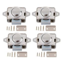 The Style Sutra 4x Heavy-duty Push Button Lock RV Boat Drawer Cupboard Home Cabinet Sliver|Motors | Parts & Accessories | RV, Trailer & Camper Parts |4 Pieces Push on Lock Latchs image 2