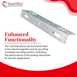 Team Office L Bracket for 600LBS EM Lock - Aluminum Mounting Bracket for Secure Installation - Compatible with Various Access Control Systems image 2