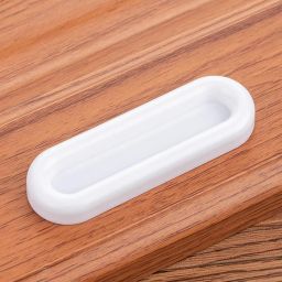 4 Pcs Self Adhesive Handles for Sliding Window Cabinets Drawers Pulls Self-Stick on Handles for Door Auxiliary (White) image 4