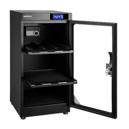 Ad-50C (50 Liters Capacity) Digital Display Dry Cabinet (Black) with Humidity Controller | Steel - 4-Pin image 3