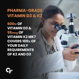 Carbamide Forte Vitamin D3 K2 | Vitamin D3 K2 Supplement for Bone & Heart Health | Vitamin D tablets with Vitamin K2 MK7 | Premium Vitamin D3 supplement with K2 for Wellness -120 Veg Tablets image 5