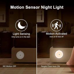 AKSHA SALES Motion Sensor Light USB Charging Wireless Self Adhesive Automatic Night Light with Auto/On/Off Mode Switch, Battery Powered LED Light, Cold Light for Home (1 PC) image 2